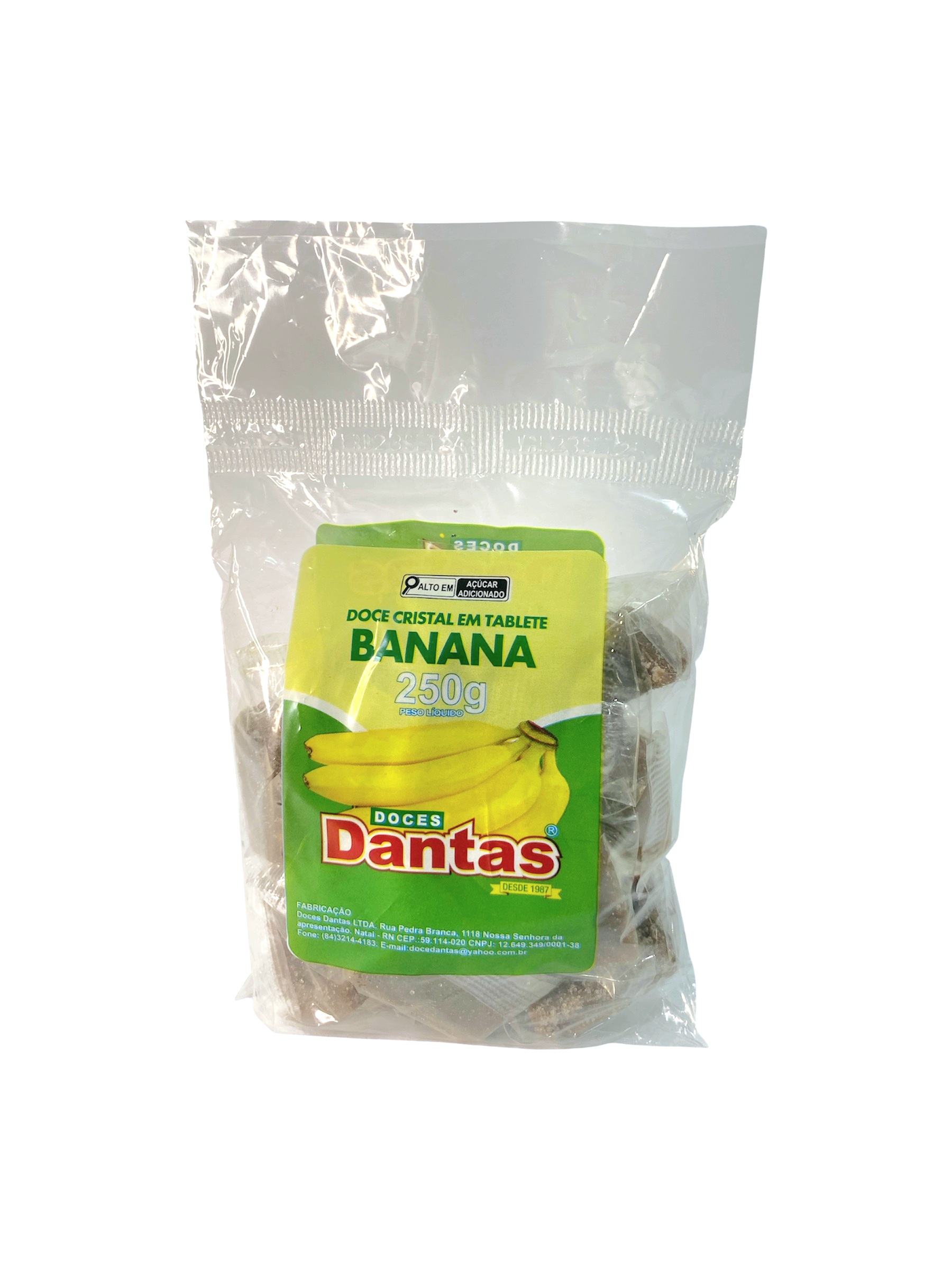 Doce Cristal em Tablete - Banana – 16x250g